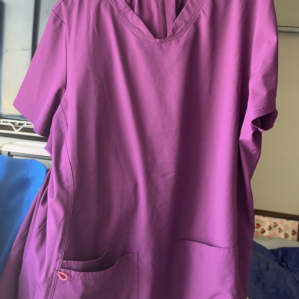 Purple Heartsoul 3 piece scrub set